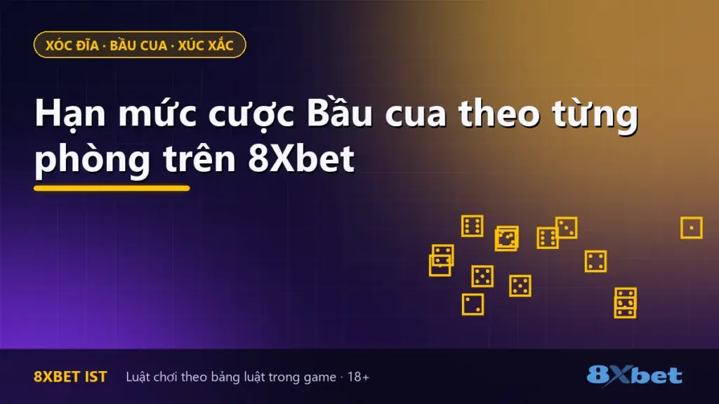Ảnh bìa bài viết về hạn mức cược Bầu cua theo từng phòng trên 8Xbet