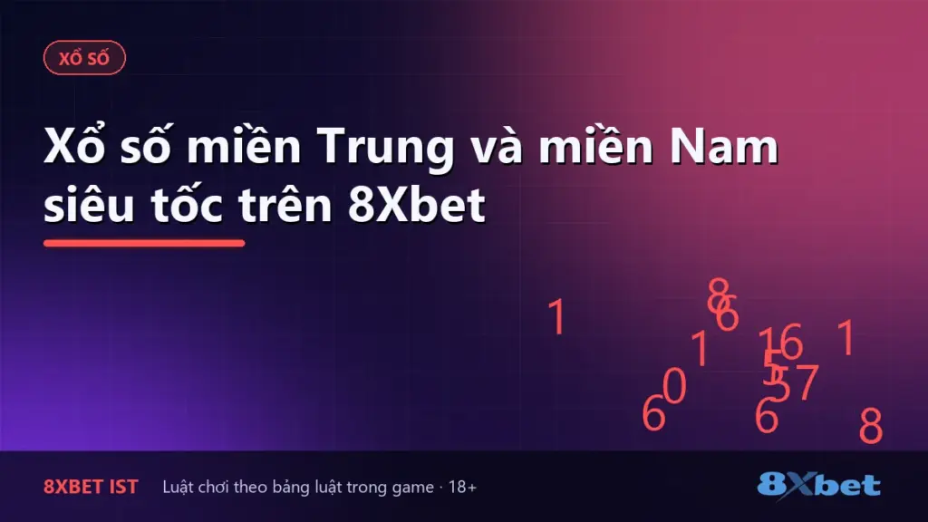 Ảnh bìa bài viết Xổ số miền Trung và miền Nam siêu tốc trên 8Xbet